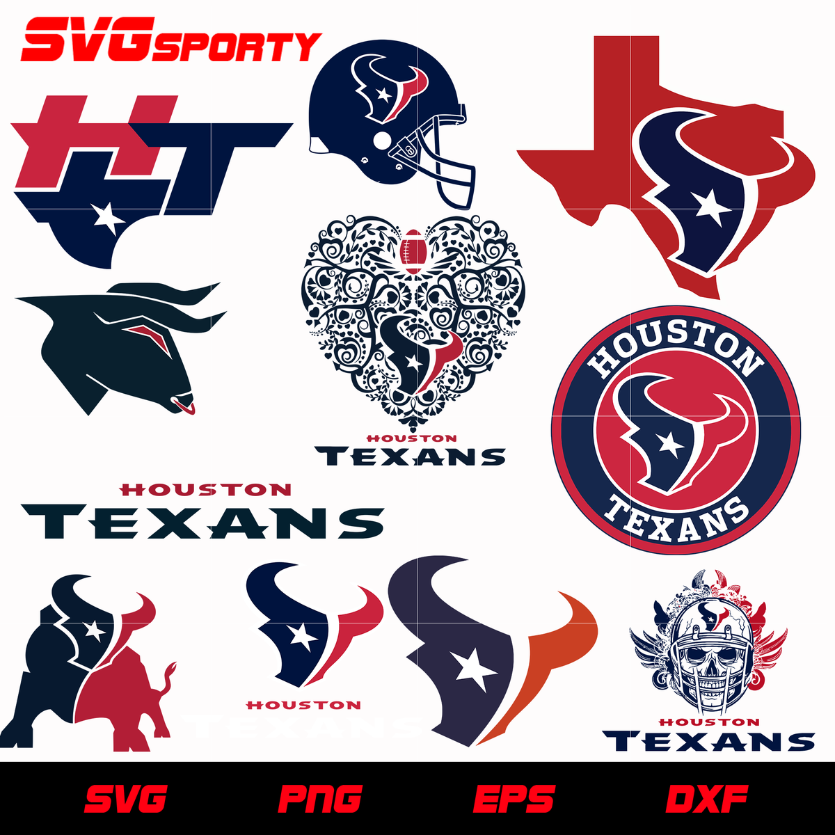 Houston Texans SVG File – Vector Design in, Svg, Eps, Dxf, and Jpeg Format  for Cricut and Silhouette, Digital download – SVG Shop