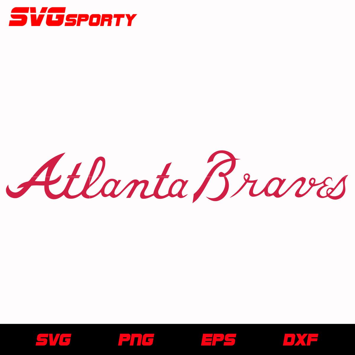 Atlanta Braves Text svg, mlb svg, eps, dxf, png, digital file for cut – SVG  Sporty
