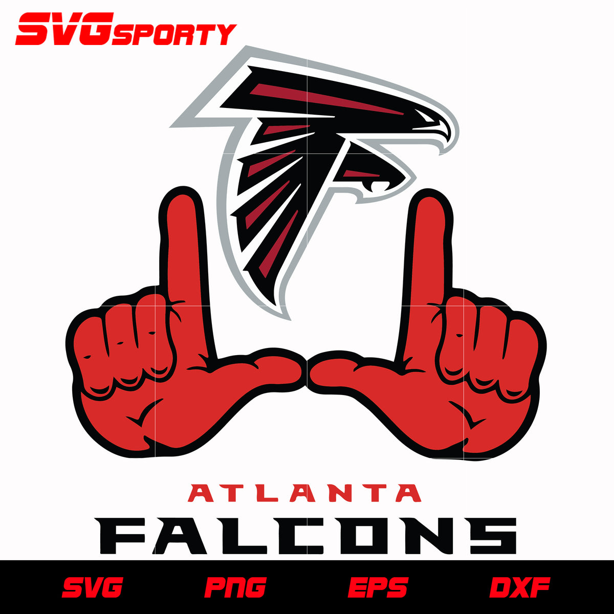 Atlanta Falcons Helmet SVG Cut File - Free Sports Logo Downloads