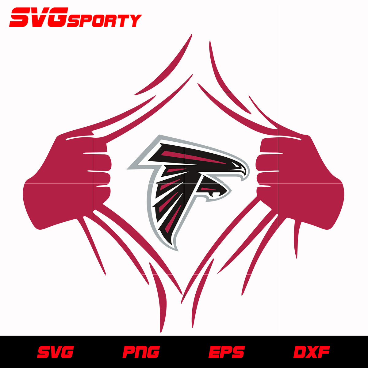 Atlanta Falcons Torn Shirt svg, nfl svg, eps, dxf, png, digital file – SVG  Sporty