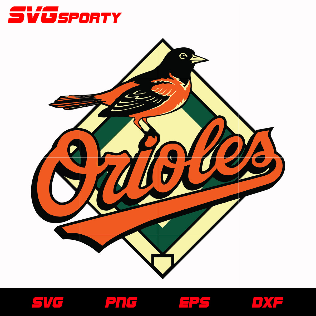 Baltimore Orioles MLB Baseball Team Logo Svg, Eps, Dxf, Png