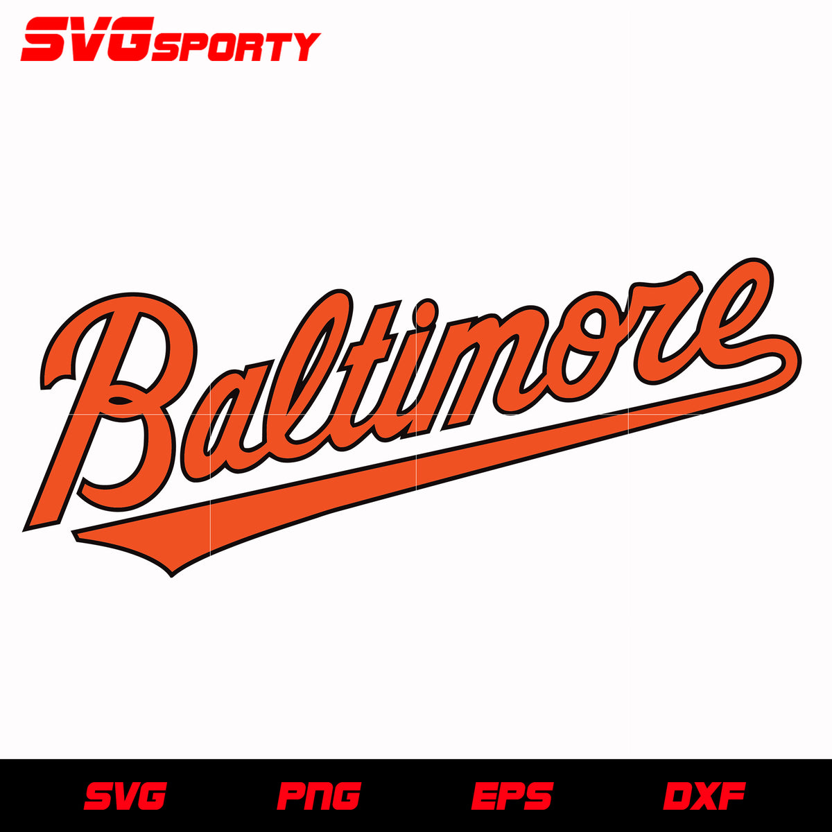 Baltimore Orioles Text Logo 2 svg, mlb svg, eps, dxf, png, digital fil – SVG  Sporty