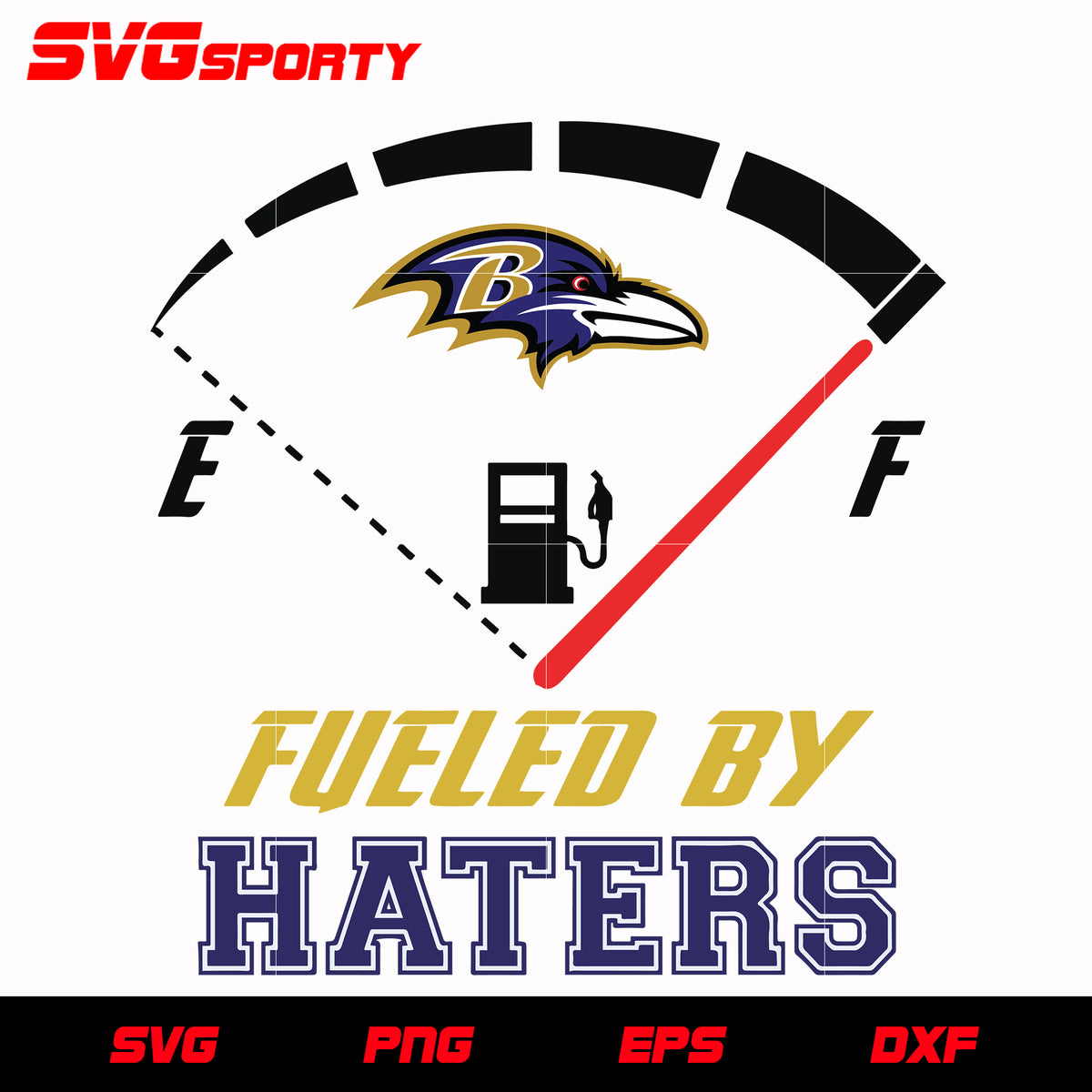 Baltimore Ravens NFL Football Fueled By Haters Sports Youth T-Shirt