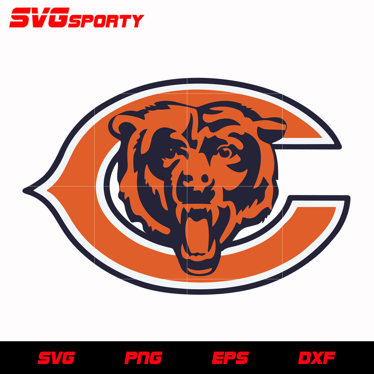 Chicago Bears Football Team Logo C SVG PNG EPS DXF