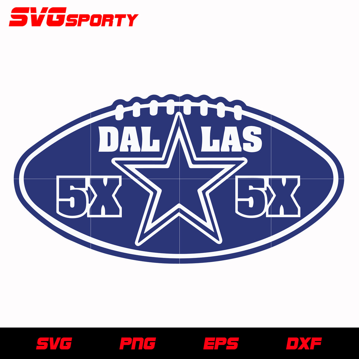 Dallas Cowboys 5x 5x svg, nfl svg, eps, dxf, png, digital file – SVG Sporty