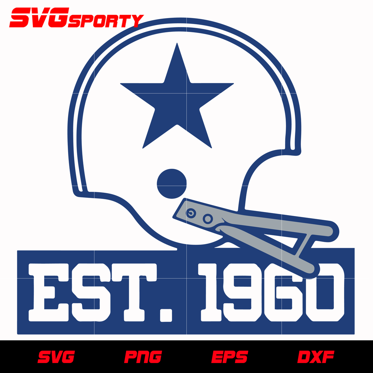 Dallas cowboy est 1960 svg, nfl svg, eps, dxf, png, digital file