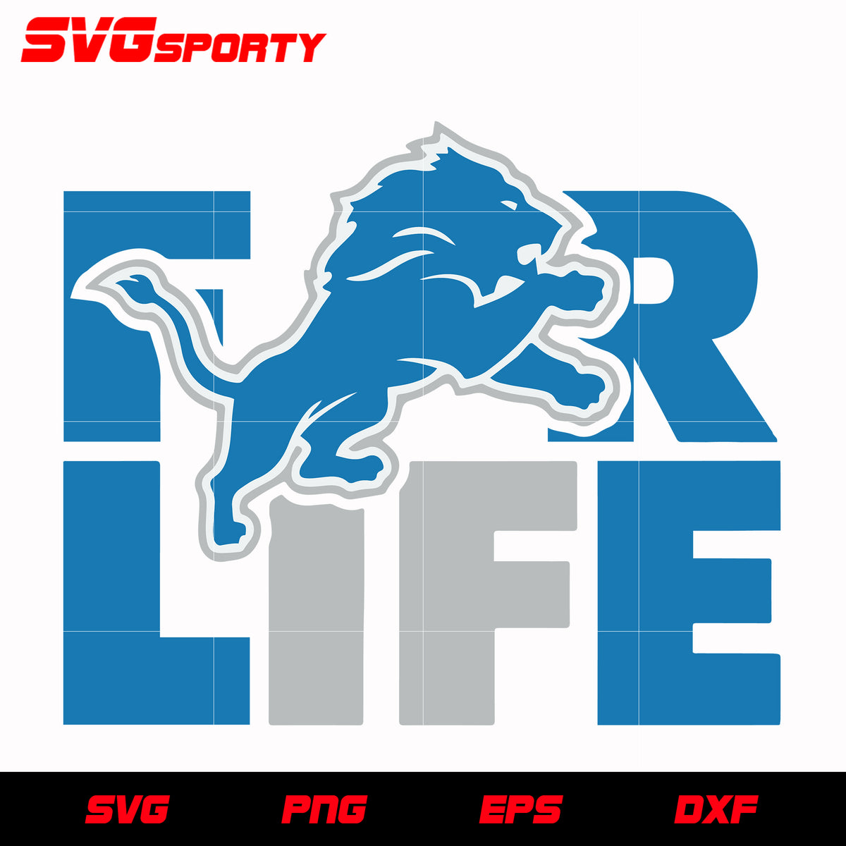 Detroit Lions For Life svg, nfl svg, eps, dxf, png, digital file – SVG  Sporty