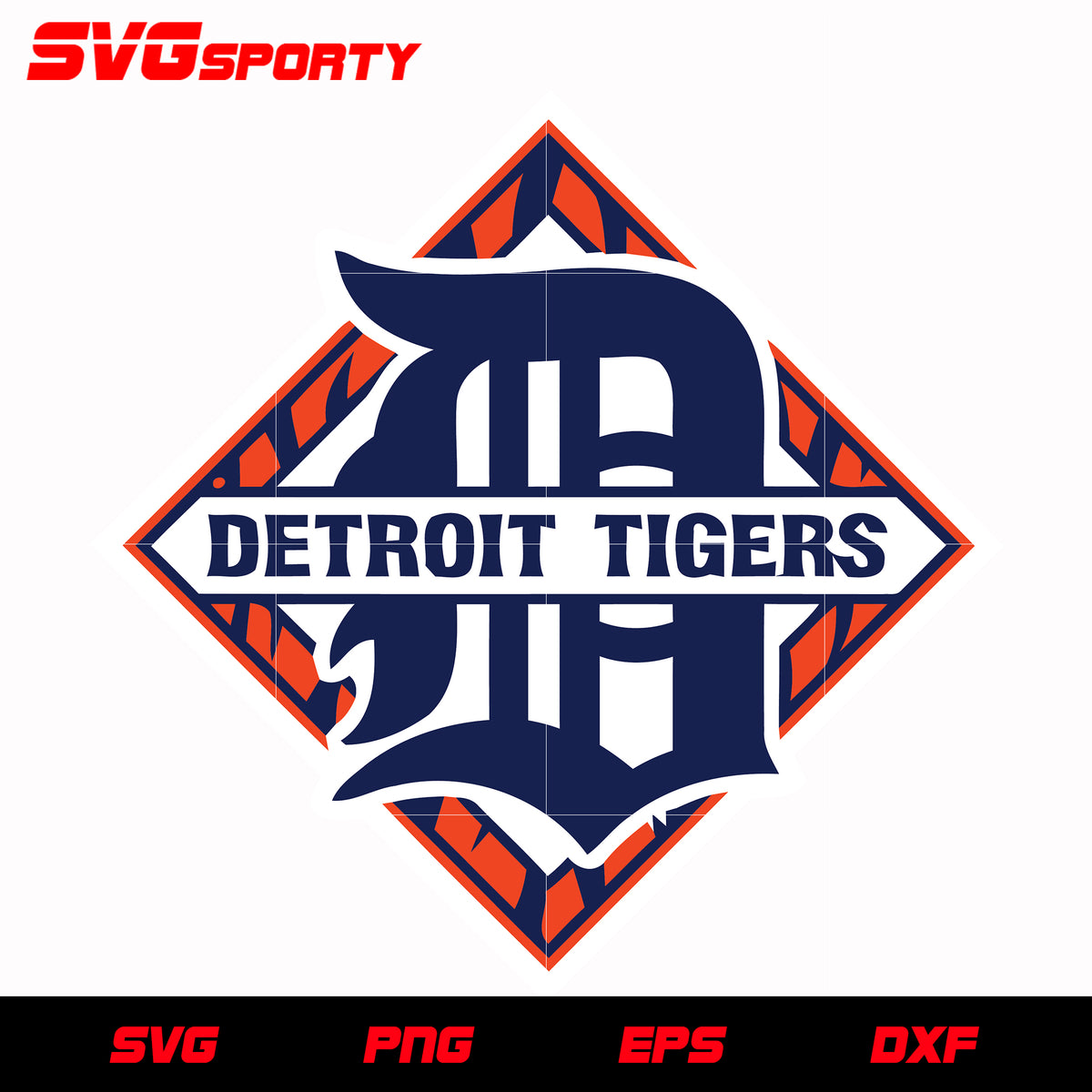 Hello Kitty Detroit Tigers SVG, Detroit Tigers Baseball SVG, Hello