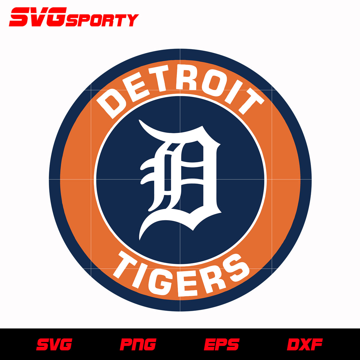 Detroit Tigers Circle Logo svg, mlb svg, eps, dxf, png, digital