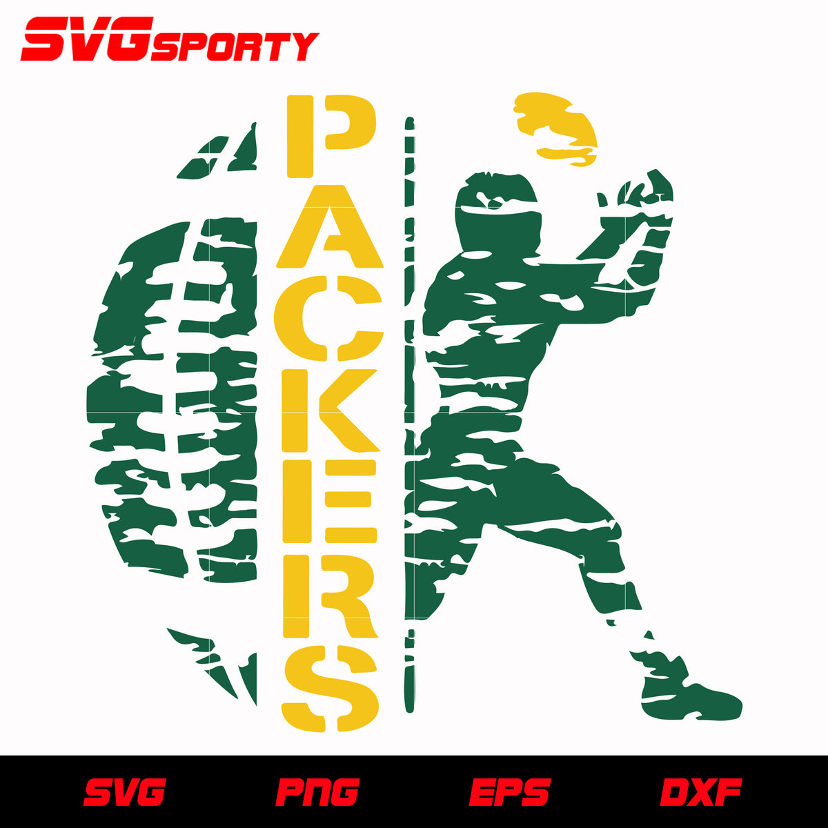 Green Bay Packers football player Svg Dxf Eps Png file – lasoniansvg