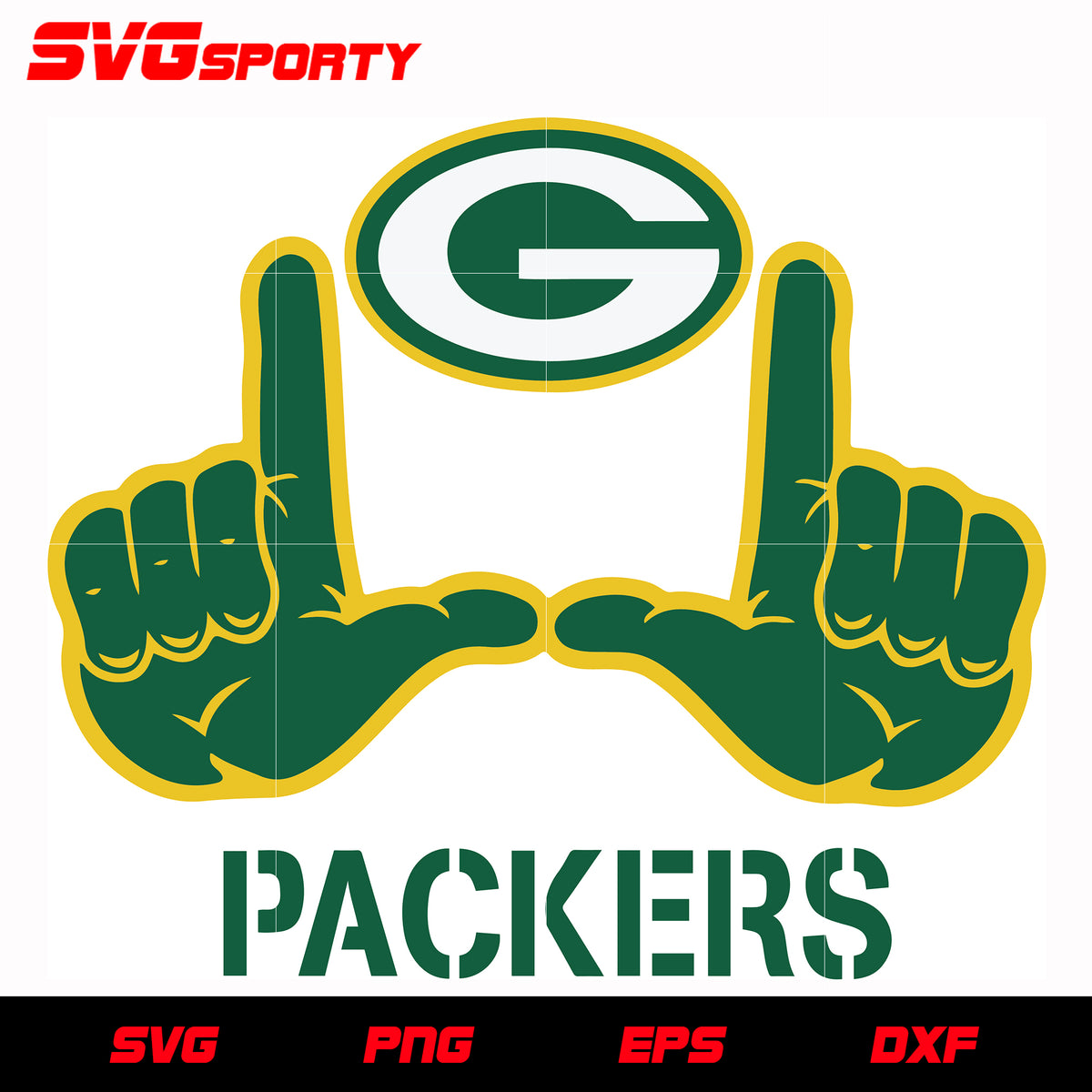 Green Bay Packers football player Svg Dxf Eps Png file – lasoniansvg