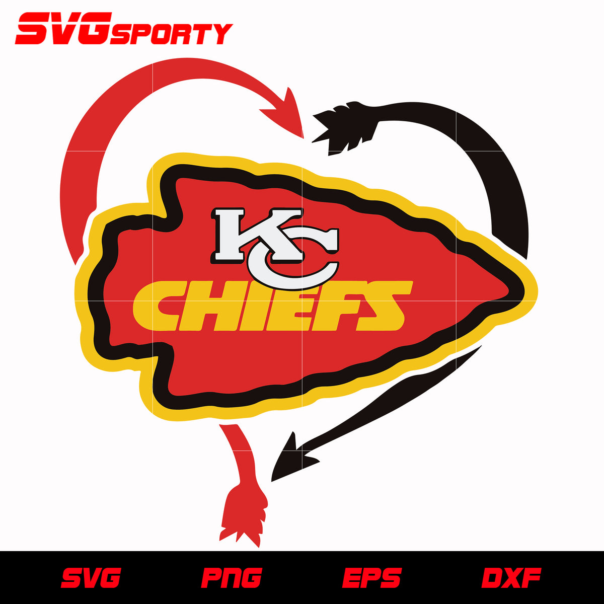 Chiefs Heart SVG/PNG -   Kansas city chiefs logo, Kansas city, Kansas  city chiefs shirts