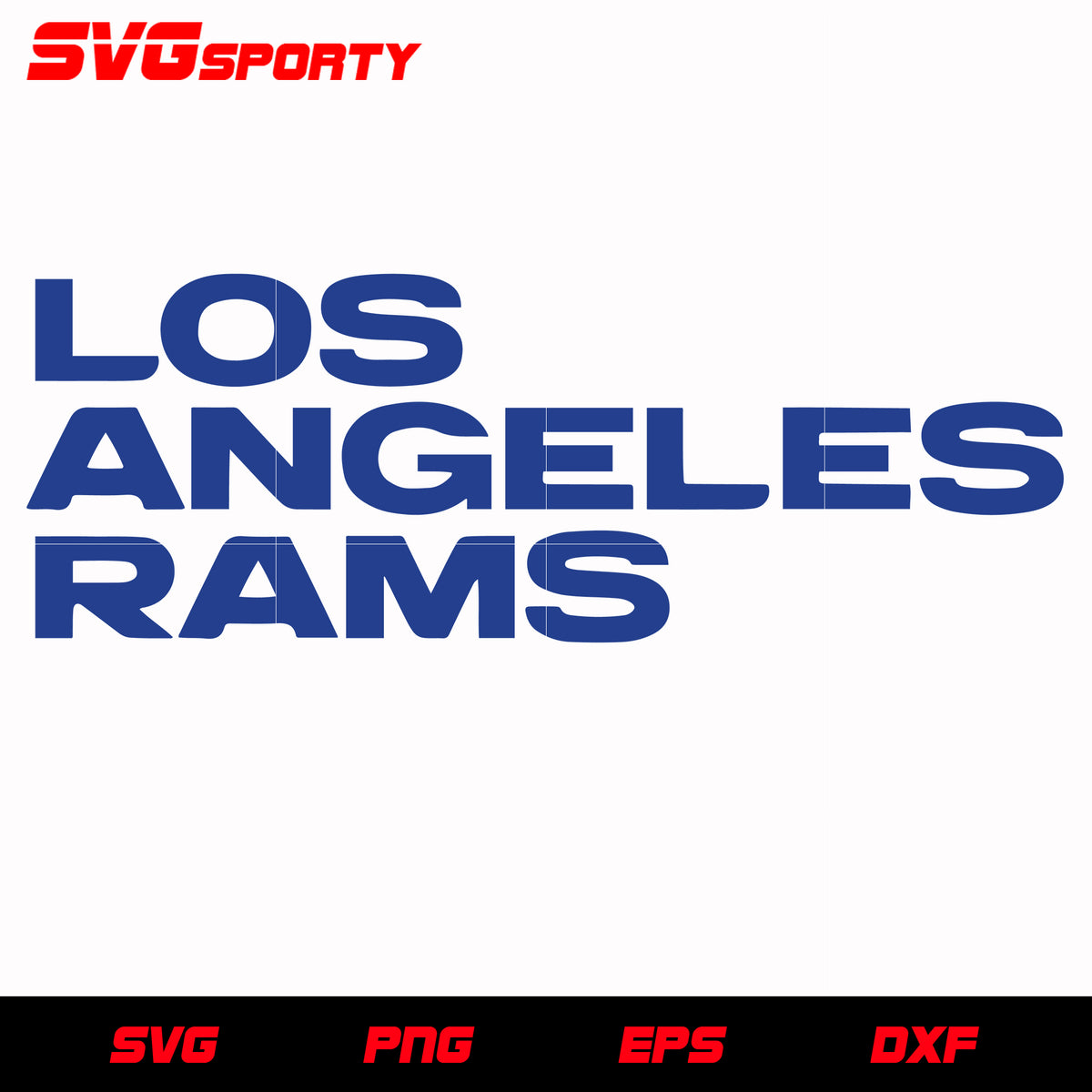 LA Rams Logo SVG, Layered Cut File for Cricut & Silhouette