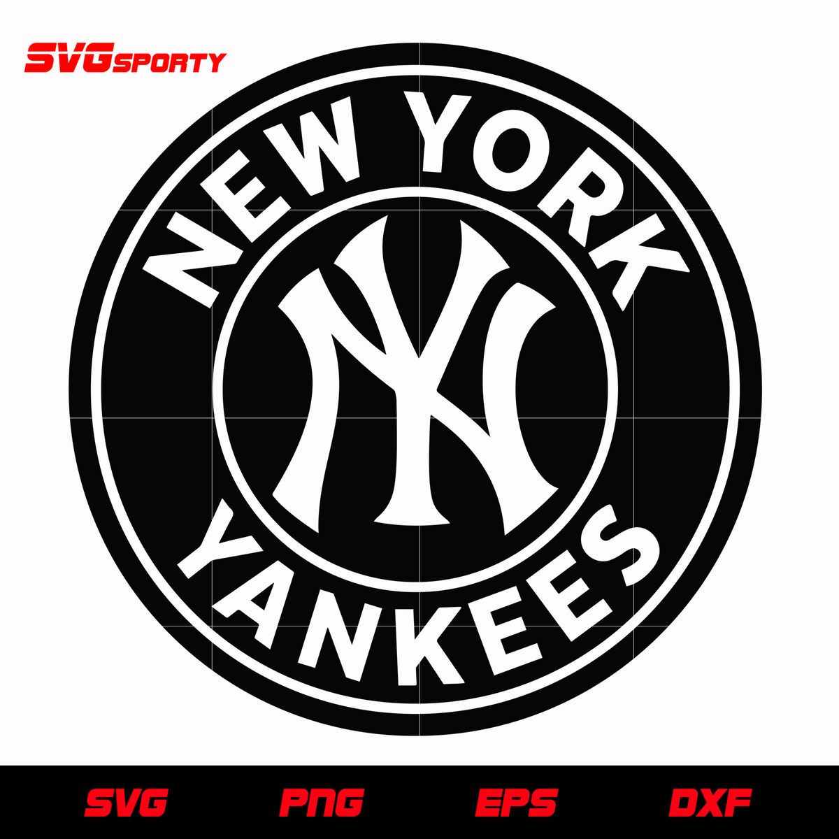 New York Yankees Logo Circle svg, mlb svg, eps, dxf, png, digital