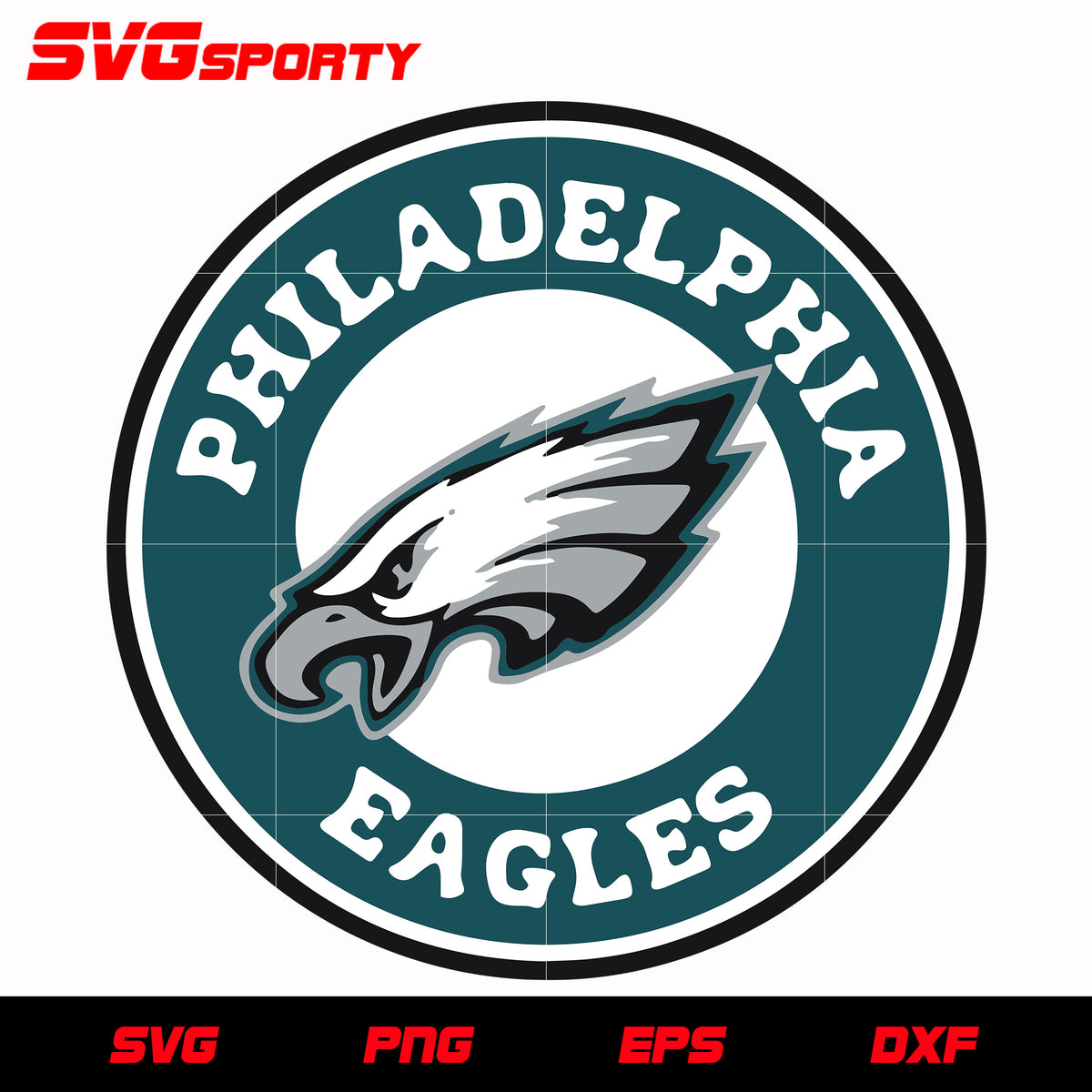 Philadelphia Eagles Circle Logo svg, nfl svg, eps, dxf, png