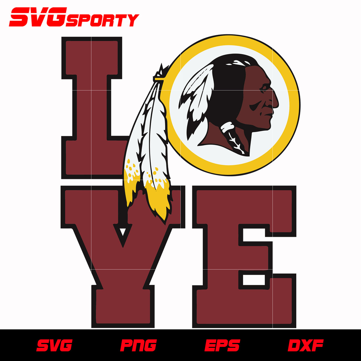 Live Love Washington Redskins Football Svg Png online in USA