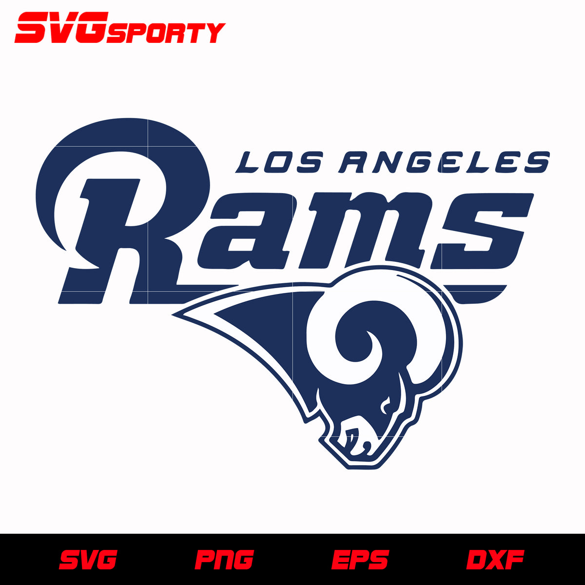 LA Rams Championship SVG Cutting File for Cricut Football Ram 