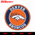 Denver Broncos Circle Logo svg, nfl svg, eps, dxf, png, digital file