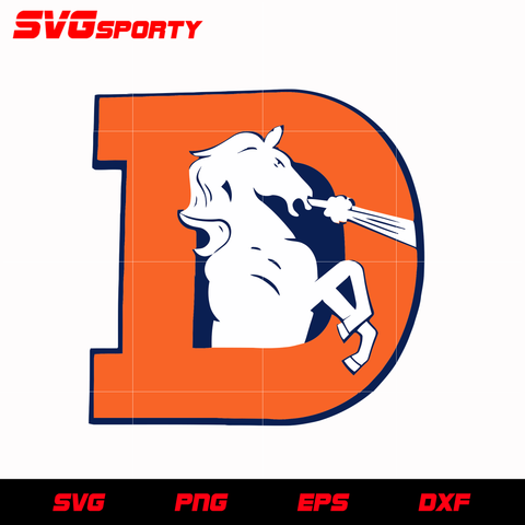 Denver Broncos D Logo svg, nfl svg, eps, dxf, png, digital file