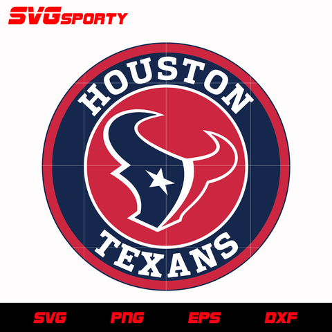 Houston Texans Circle Logo svg, nfl svg, eps, dxf, png, digital file
