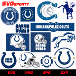 Indianapolis Colts Design Bundle svg, nfl svg, eps, dxf, png, digital file