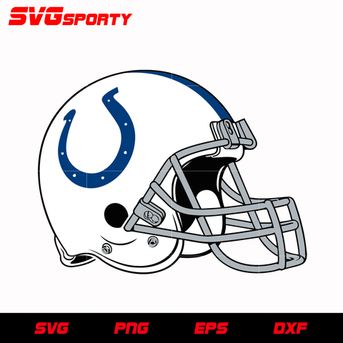 Indianapolis Colts Helmet 2 svg, nfl svg, eps, dxf, png, digital file