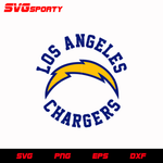 Los Angeles Chargers Circle Text Logo svg, nfl svg, eps, dxf, png, digital file