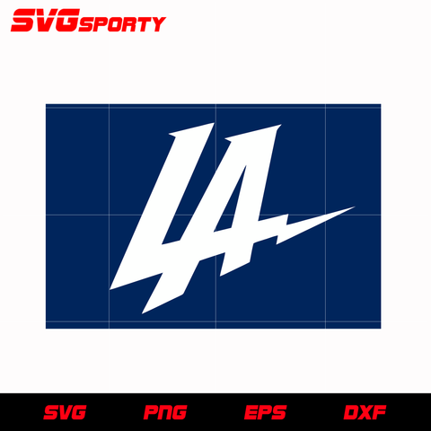 Los Angeles Chargers LA Text Logo svg, nfl svg, eps, dxf, png, digital file