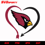 Arizona Cardinals Heart svg, nfl svg, eps, dxf, png, digital file
