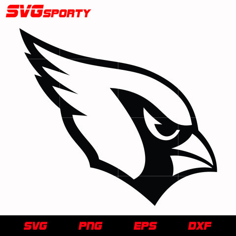 Arizona Cardinals logo black and white svg, nfl svg, eps, dxf, png, digital file