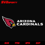 Arizona Cardinals logo with white text svg, nfl svg, eps, dxf, png, digital file