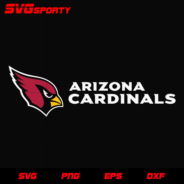 Arizona Cardinals logo with white text svg, nfl svg, eps, dxf, png, di ...