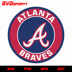Atlanta Braves Circle Logo svg, mlb svg, eps, dxf, png, digital file for cut