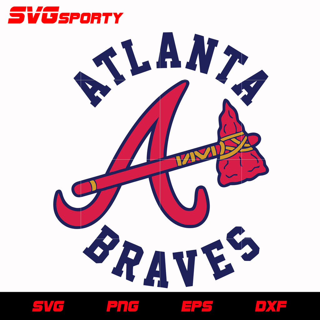 Atlanta Braves Circle Text Logo svg, mlb svg, eps, dxf, png, digital f –  SVG Sporty
