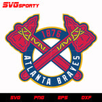 Atlanta Braves Since 1876 svg, mlb svg, eps, dxf, png, digital file for cut