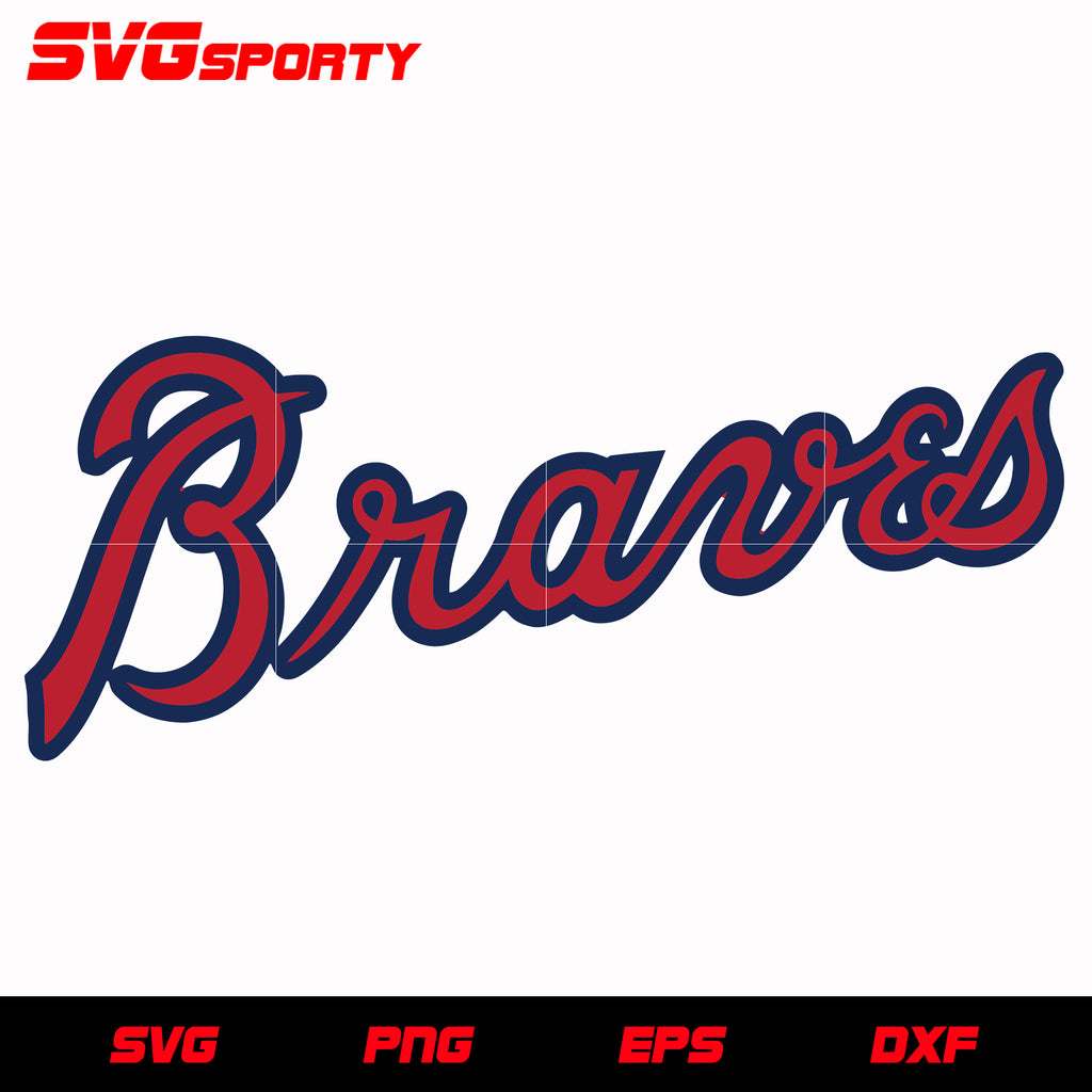 Atlanta Braves Text Logo 2 svg, mlb svg, eps, dxf, png, digital file f –  SVG Sporty