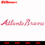 Atlanta Braves Text svg, mlb svg, eps, dxf, png, digital file for cut