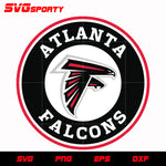Atlanta Falcons Circle Logo 2 svg, nfl svg, eps, dxf, png, digital file