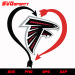 Atlanta Falcons Heart svg, nfl svg, eps, dxf, png, digital file