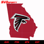 Atlanta Falcons Logo Map svg, nfl svg, eps, dxf, png, digital file