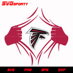 Atlanta Falcons Torn Shirt svg, nfl svg, eps, dxf, png, digital file
