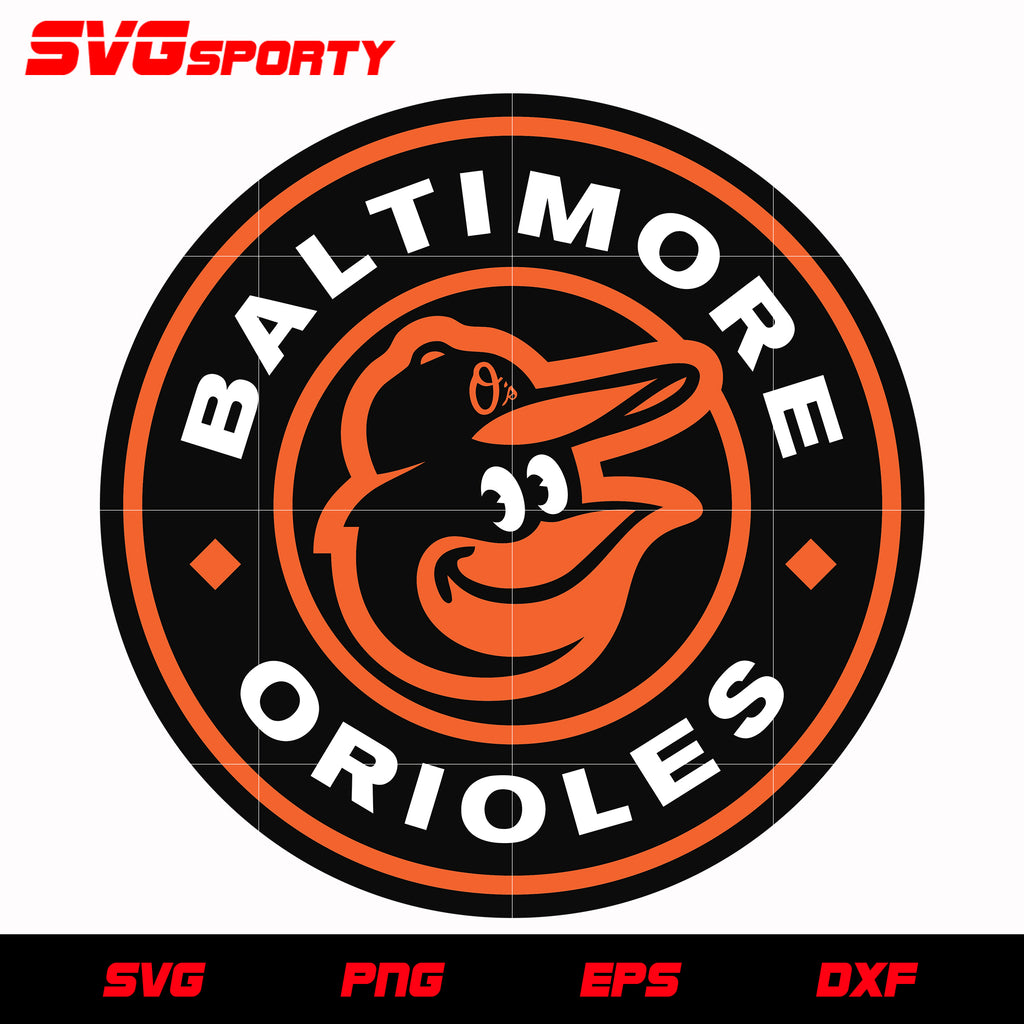 Baltimore Orioles Circle Logo svg, mlb svg, eps, dxf, png, digital fil – SVG  Sporty
