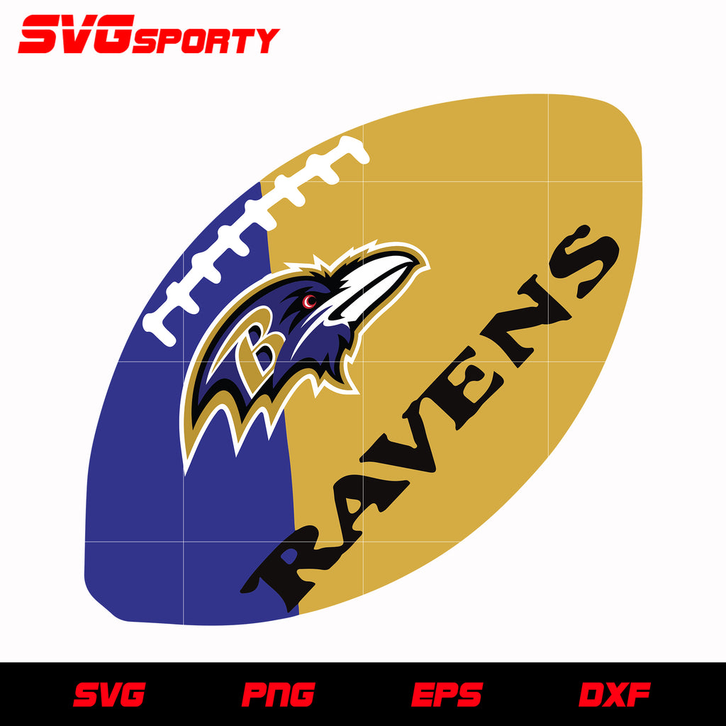 Raven Ball Baltimore Ravens Ball 2 svg, nfl svg, eps, dxf, png, digital file – SVG ...