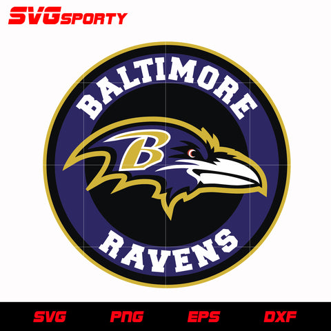 Baltimore Ravens Circle Logo svg, nfl svg, eps, dxf, png, digital file