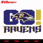 Baltimore Ravens Go svg, nfl svg, eps, dxf, png, digital file
