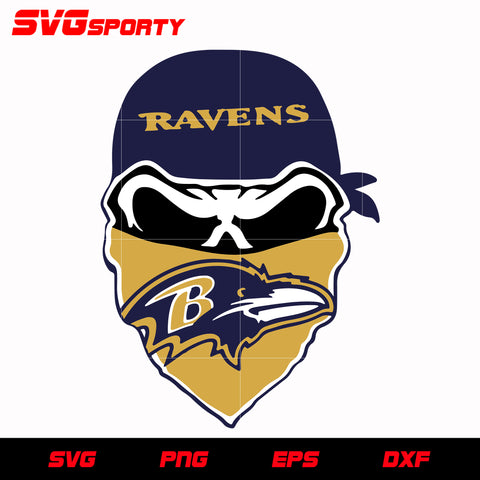 Baltimore Ravens Skull 2 svg, nfl svg, eps, dxf, png, digital file