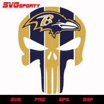 Baltimore Ravens Skull 3 svg, nfl svg, eps, dxf, png, digital file