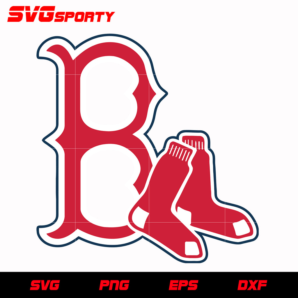 Boston Red Sox logo Digital File (SVG cutting file + pdf+png+dxf)