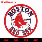 Boston Redsox Circle Logo 2  svg, mlb svg, eps, dxf, png, digital file for cut