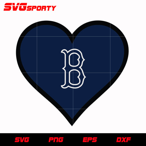 Boston Redsox Heart 2 svg, mlb svg, eps, dxf, png, digital file for cut